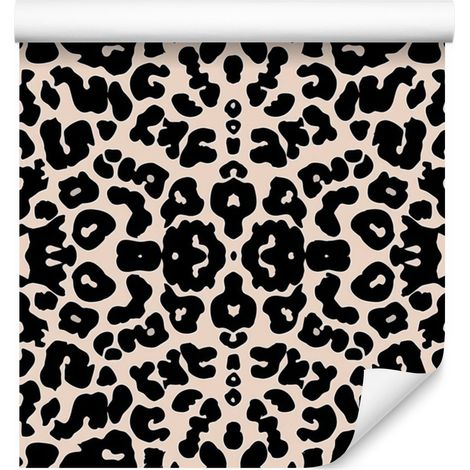 Tierfelltapete Braun, Beige und Schwarz für Wohn- und Schlafzimmer 50x1000 cm (1/5)