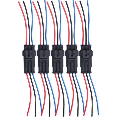 Connecteur électrique automobile 5 voies étanche, ignifugé, résistant et antioxydant, 3P