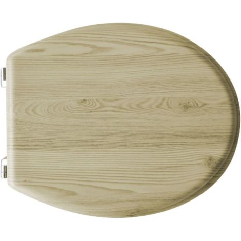 Abattant WC universel en bois d'e'rable 43,7-46,7 x 37 cm Charnie'res de type A re'glables Cuvette WC