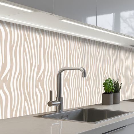 SCHIENALI CUCINA Astratto - Zebra - Beige 400x60 cm (1/5)