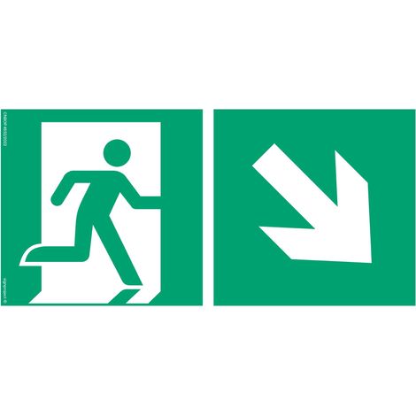 AE098 Richtung zum Notausgang unten rechts AE098 Richtung zum Notausgang unten rechts 300x150