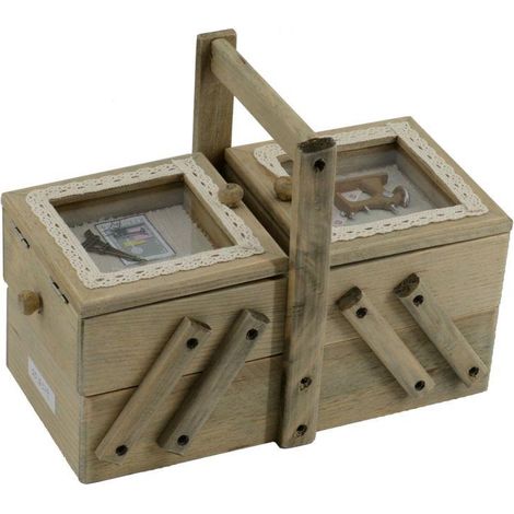 Portalavoro legno rosina 2 cassetti cm 27x14h19 (1/2)