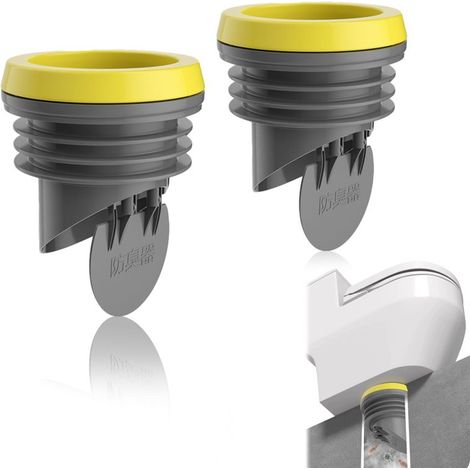 Joint en cire épais avec clapet anti-retour – Installation facile pour les cuvettes de toilettes de 3,2 à 4 pouces, joint étanche (gris) (1/5)