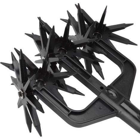 Outil de décompactage et d'aération du sol haute performance, pour pelouse et jardin, motoculteur électrique, aérateur de pelouse, durable, résistant à la corrosion et facile à utiliser. (1/4)