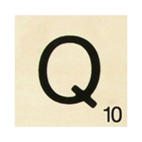 Lettre déco en bois - Q - 10 x 10 cm - Marron - Bois massif - Mixte (1/2)