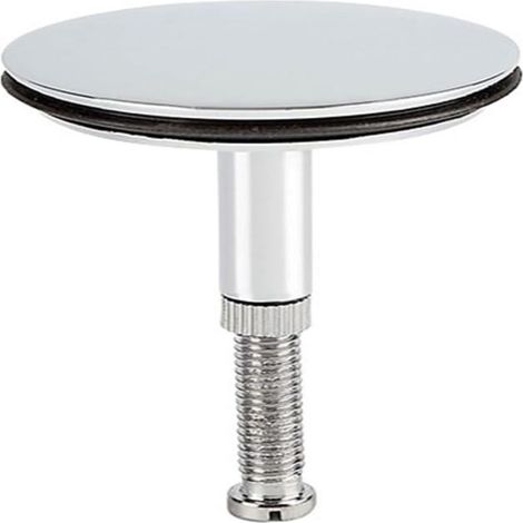 Bonde de baignoire/d'évier - 43 mm - Compatible avec la plupart des lavabos et baignoires - Facile à utiliser et à installer - Acier inoxydable (1/5)