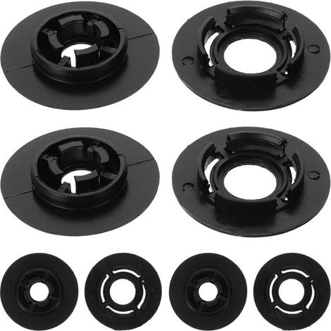 Ensemble de 4 clips antidérapants pour tapis de voiture, supports universels en plastique noir, clips robustes maintenant solidement les tapis de voiture.