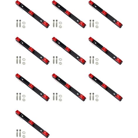 Barre de feux arrière pour remorque 10X, feu de gabarit rouge de 14,2 pouces avec support (1/5)