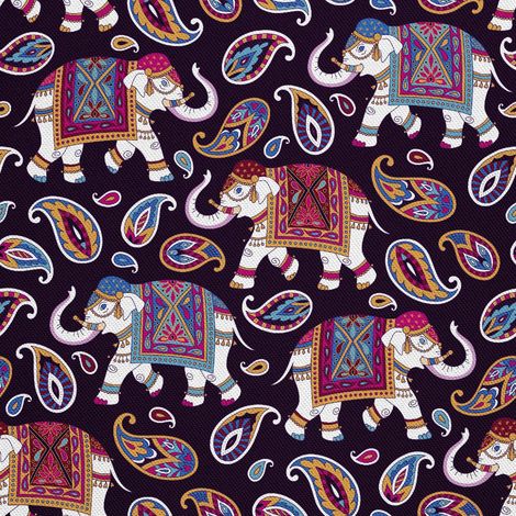 Telas decorativas para exteriores Oxford - motivo de elefante indio (1/5)
