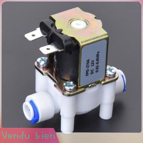 Garosa Electrovanne électrique Valve à Eau électrique G1 / 4in, Soupape D'électrovanne en Plastique Durable pour electronique pour (1/4)