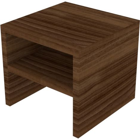 Comodino design moderno con ripiano - Ideale per camerette e hotel - Noce canaletto