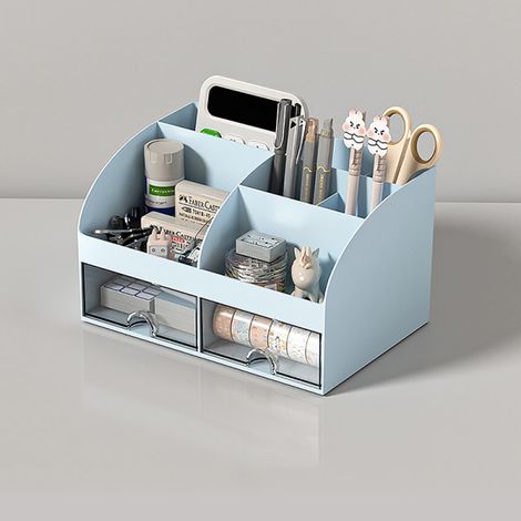 Boîte de rangement bleue pour la maison, la chambre ou le bureau, adaptée aux espaces intérieurs et aux routines quotidiennes.-AquaForge (1/5)