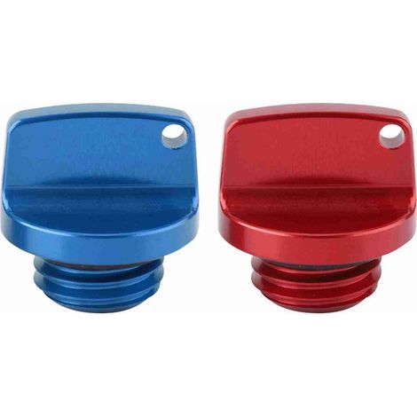 Couvercle de réservoir de carburant, bouchon d'huile 2 pièces/ensemble, joint étanche rouge + bleu pour remplacement de moto CRF150R CR125R CR250R CRF450R (1/5)