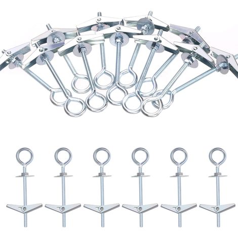 15pcs M5 o - ring Bolt kit d'ancrage à bascule pour cloison sèche, boulon à bascule, ancre papillon, boulon d'aile à bascule à ressort de plafond, ardoise, mur creux (1/5)