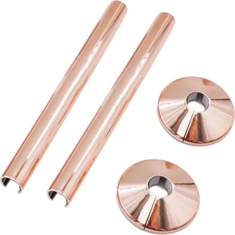 Lot de 15 tuyaux décoratifs galvanisés pour améliorer la décoration de votre salle de bain (or rose) (1/5)