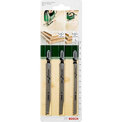 SET LAME SEGHETTO ALTERNATIVO ATTACCO A DUE DENTI 3 PZ (1/4)