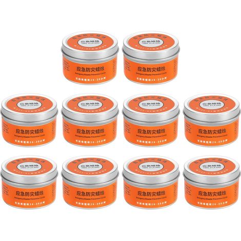 Bougie de survie pour camping Lots de 10 bougies d'éclairage  Bougies outdoor à combustion de 26 à 30 heures pour Aventure Randonnée Trekking Panne Électrique Tente (1/5)