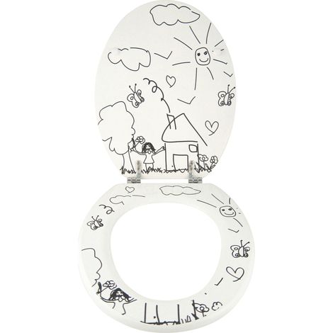 SEDIA DA BAGNO MDF "Kindergarten" - CERNIERE IN ACCIAIO INOX (1/5)