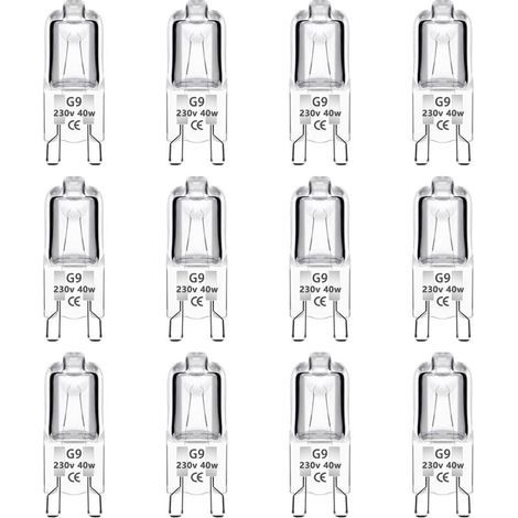 YMYNY Lot de 12 Ampoule Halogène G9 40W 230V Dimmable 0-100%, 480LM, Blanc Chaud 2700K, G9 Bi-Pin Base Halogène Lampe, Sans Scintillement, pour Four, Lustres, Lampes de Paysage, Éclairage d\'armoire (1/5)