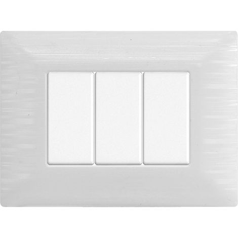 Ettroit Serie Solar Placca 503 3P Moduli Bianco Satinato Compatibile Bticino Matix MT85301