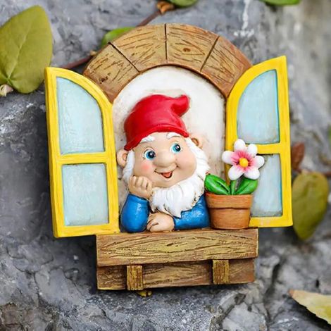 Feeneulenstatue aus Kunstharz für Garten oder Wand, zum Aufhängen (20 cm, braun) (1/3)