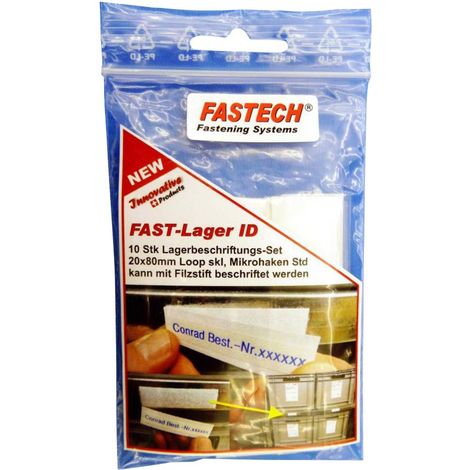 Plaque d'identification auto-agrippante FASTECH® 610-010-Bag à coller blanc 10 pc(s) S28979
