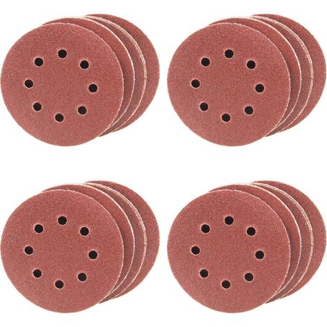 Eckra Schleifscheiben 125mm K60/120/240/400 Sortiment Klett Schleifpapier 40 Blatt (1/3)