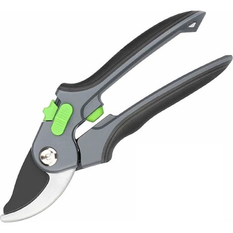 8" Sécateur de Jardin Pour Les Mains Faibles, Cisaille de jardin - coupe en dérivation, Ciseaux Jardinage Pour Bois Frais/Fleur, diamètre de coupe 35 mm, poignées ergonomiques (1/5)