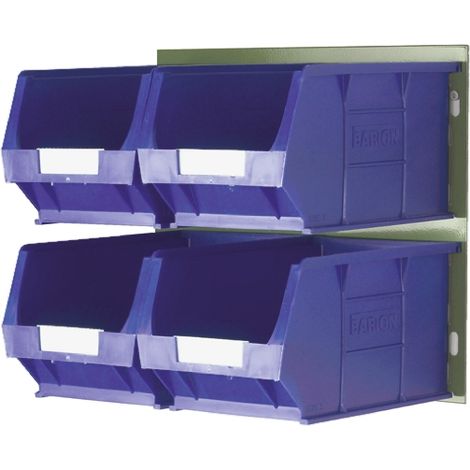 Bac de rangement RS PRO Bleu en PP, 132mm x 205mm x 350mm ( Prix pour 1 )