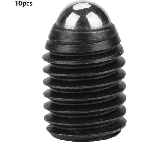 Lot de 10 poussoirs à ressort à billes en acier au carbone à six pans creux et filetage M12 (M12 x 16) (1/5)