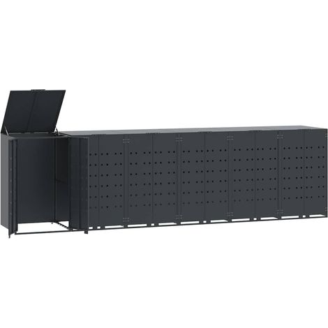 Maison Exclusive - Mülltonnenbox für 6 Tonnen Anthrazit 414x79x11