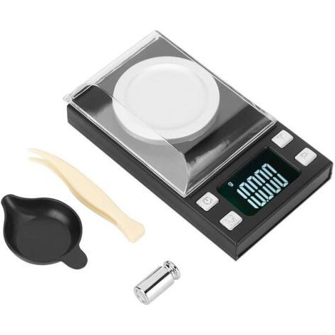 Balance électronique numérique 0,001 G haute précision portable mini LCD balance numérique pour bijoux pilules d'or (50 g/0,001 g) (1/4)