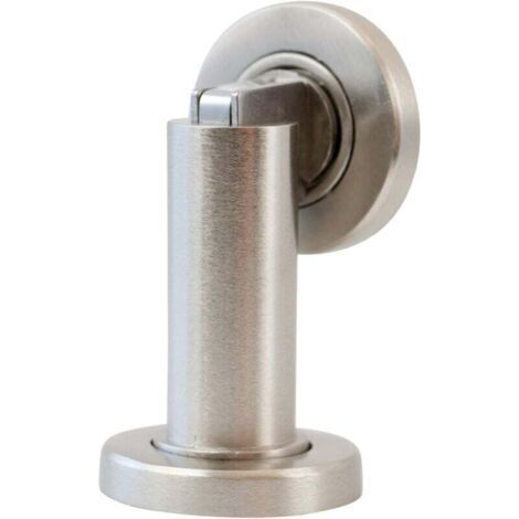Magnetic Door Stopper in Stainless Steel, Floor and Wall Mounting, Ø 5 cm, H 8.4 cm (1/4)