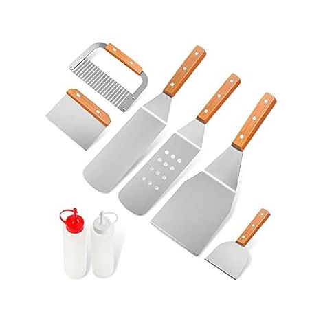 8-teiliges tragbares BBQ-Set Edelstahl-Grillzubehör Grillutensilien für Camping, Garten, Outdoor, Wanderung & Reise Geschenkideen für Männer (1/4)