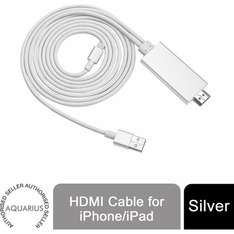 Aquarius Full HD Support HDMI Connector Cable for Phone/Pad Silver (1/5)