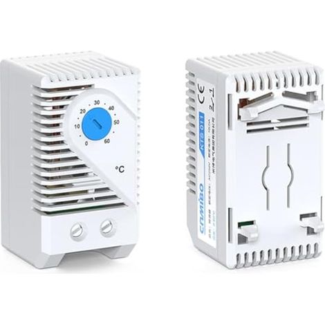 Thermostat compact de 0 à 60°C, régulateur de température électrique à réglage mécanique (bouton bleu) (1/5)