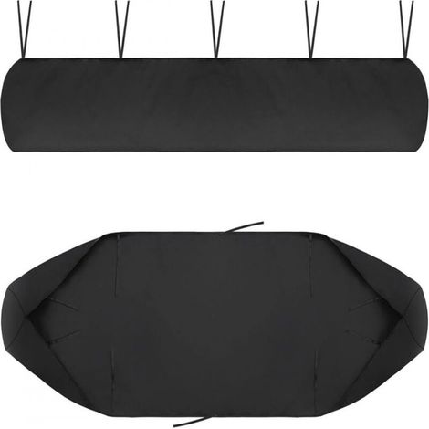 Housse auvent jardin 4m, 420D oxford anti-UV étanche, protection hiver (noir) (1/5)