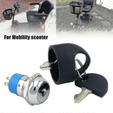 Interrupteur de démarrage/arrêt de rechange pour scooter de mobilité avec clé -jie (1/3)