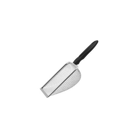 Pelle à litière en métal pour chat – maille de 2 mm – manche ergonomique – acier inoxydable – Noir (1/5)