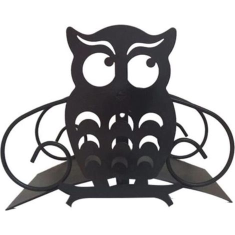 Bardusch - Support de tuyau - - Hibou - Métal solide - Décoration murale - 27 x 20 cm (1/4)