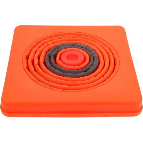 Cône de Sécurité Routière Extensible 45cm, Lot de 2, PP Orange et Noir, Pliable à Ressort, pour Parking et Entraînement Sportif (1/5)