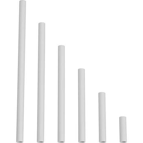 creative cables - Tubo di estensione in metallo per lampade a sospensione o da tavolo - 20 cm, Bianco