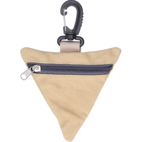 Porte-monnaie triangulaire Oxford pour ceinture, sac extérieur à fermoir avec rangement pour clés et pièces, kaki (1/5)