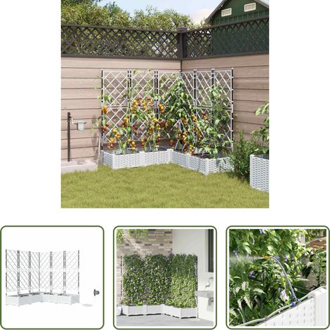 Bewässerung - Garten-Pflanzgefäß 5 pcs Weiß Stahl (1/5)