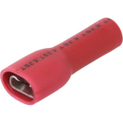 Connecteur plat 4.8mm 0.5mm femelle 0.5-1.5mm2 serrage rouge x5