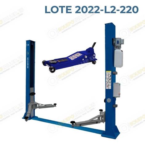 EQT – Pont élévateur à 2 colonnes 4 tonnes – Cric de fosse 500 kg – Compatible véhicules – Installation professionnelle recommandée