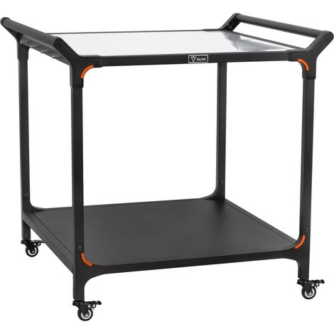 BBQ-Toro Grillwagen 94 x 81 x 90 cm, Schwarz, Grilltisch mit großer Arbeitsfläche, Beistelltisch