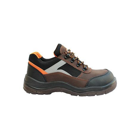 Sicherheitsschuhe Halbschuhe, Leder-, Nubuk- und Cordura-Obermaterial, Mesh-3D-Futter, PU-Sohle, Stahlkappe und -sohle. ISO 203