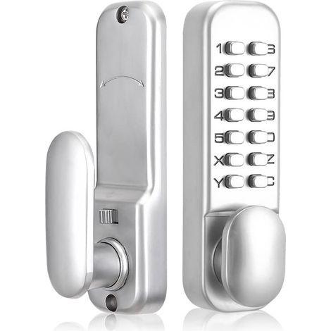 Serrure de porte à code numérique en alliage de zinc, étanche, sans clé – Serrure mécanique à mot de passe pour porte d'entrée de sécurité et portail extérieur