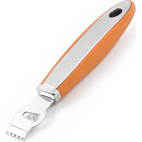Zester Citron - Couteau À Canaux En Acier Inoxydable - Pour Agrumes Et Cocktails - 5 Pointes Affûtées - Poignée Ergonomique - 1 Pièce (1/5)